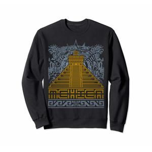 Mexica Realm Native Aztec Maya Pyramid Quetzalcoatl Pattern Sweatshirt